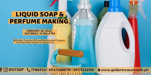 Soap and Perfume Making Seminar - WEEKEND CLASS