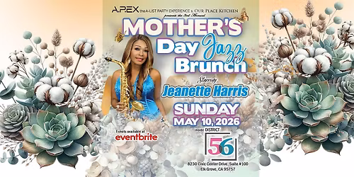 3rd Annual MOTHER'S DAY JAZZ BRUNCH featuring JEANETTE HARRIS