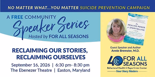 Dr. Annie Brewster FREE Speaker Series