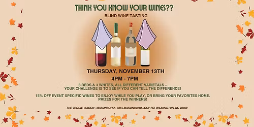 Blind Wine Tasting - Think you know your wines? 