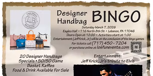 Desginer Handbag Bingo