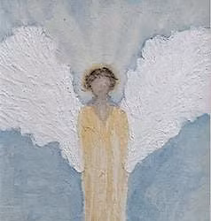 TEXTURED ANGEL PAINTING