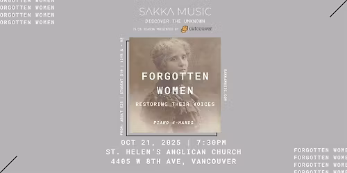 Forgotten Women: Restoring their voices - Piano 4-hands