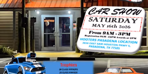 NMCC OPEN CAR SHOW at HOOTERS IN PASADENA, TEXAS