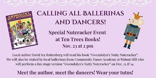 Calling all Ballerinas to Ten Trees Books in Natick!
