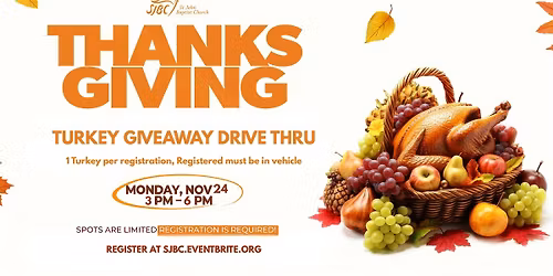 Thanksgiving Turkey Giveaway Drive Thru