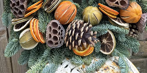 Festive wreath making