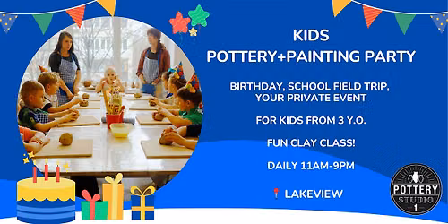 Kids' Pottery + Painting Party - Lakeview