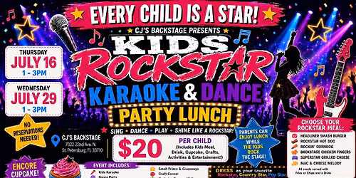 KIDS ROCKSTAR Lunch Party