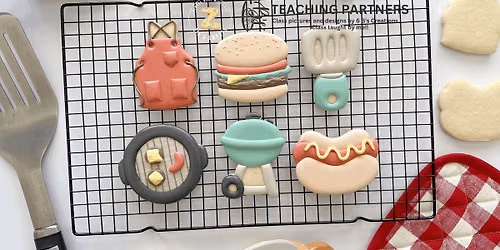 Backyard BBQ themed cookie decorating class at Incognito Kitchen
