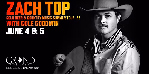 Zach Top: Cold Beer & Country Music Tour 2026
