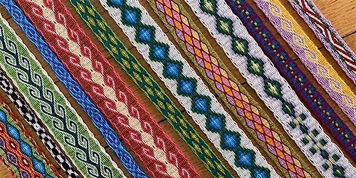 Introduction to Tablet Weaving with a Threaded In Design on an Inkle Loom