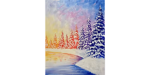 Prismatic Snowfall - Paint and Sip in Tyler | Classpop!\u2122