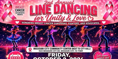 Breast Cancer Awareness- 2nd Annual Line Dancing for Unity & Love!