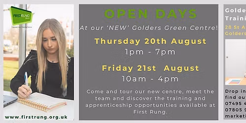 First Rung Apprenticeship Open Day - Golders Green