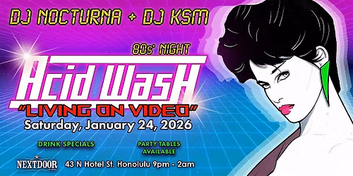 Acid Wash "LIVING ON VIDEO" 80s Dance Party