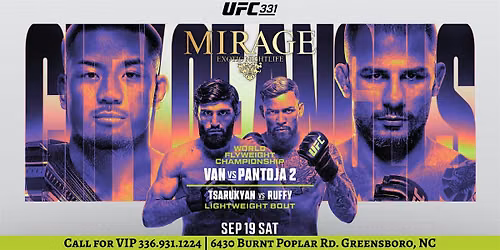 UFC 331 @ Mirage Exotic Nightlife | Saturday, Sept. 19th!