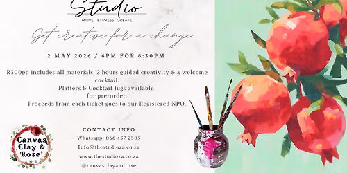 Sip & Paint with Canvas, Clay & Rose'