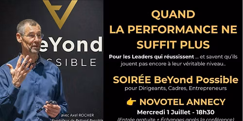 QUAND LA PERFORMANCE NE SUFFIT PLUS