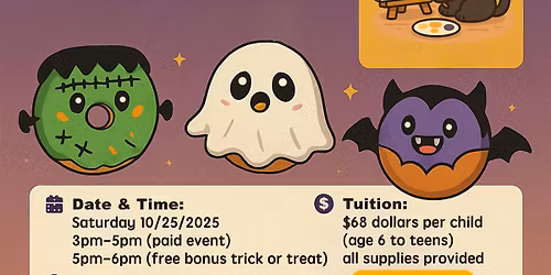 Halloween Donut Decoration, Art Class & Exhibition\uff01