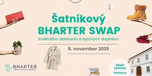 \u0160atn\u00edkov\u00fd BHARTER SWAP kvalitn\u00e9ho oble\u010denia a bytov\u00fdch doplnkov
