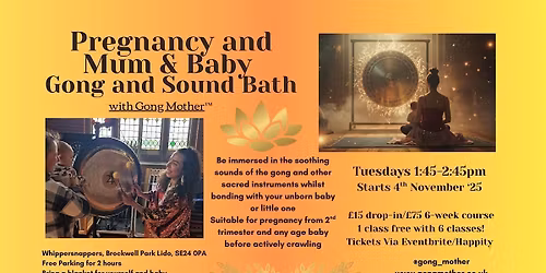 Pregnancy and Mum & Baby Gong and Sound Bath