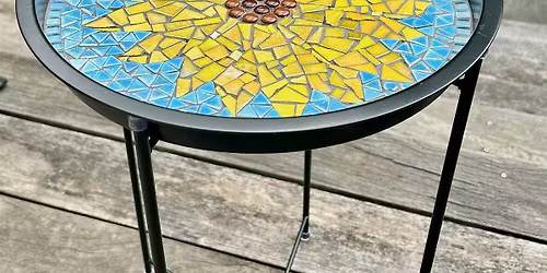 Mosaic Tray Table craft workshop in Montgomery County, Md.