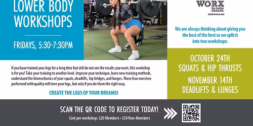 Lower Body Workshop Series - Deadlifts and Lunges