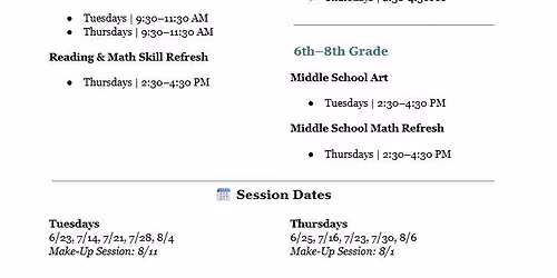 Summer Small Groups Begin!
