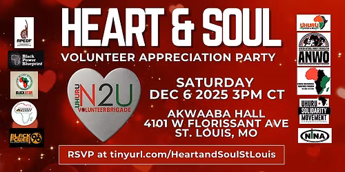 Uhuru N2U Heart and Soul 4th Annual Volunteer Appreciation Event