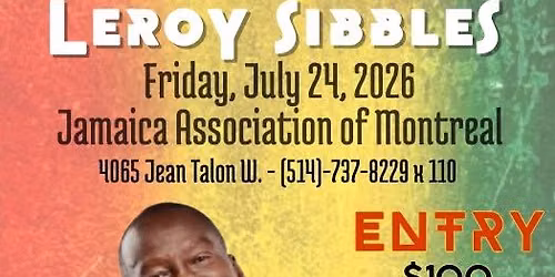 Meet the Artist, Leroy Sibbles - a pre Jamaica Day event