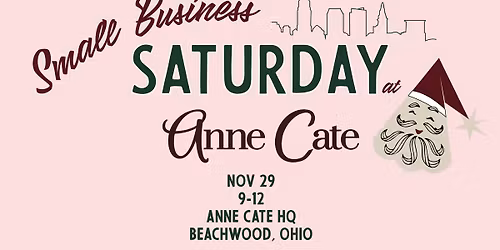 Small Business Saturday Shop at the Anne Cate HQ