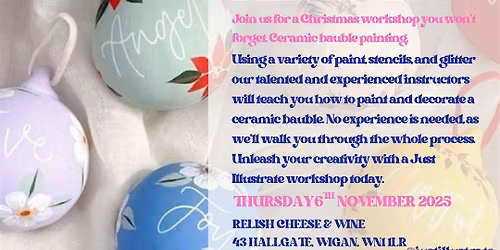 Bauble Painting with Cheese & Wine