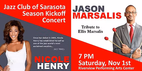 Jazz Club of Sarasota Season Kickoff Concert