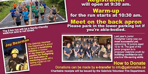 Jay Dearman FUN RUN - Youth Firefighting Fundraiser