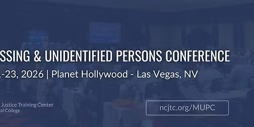 2026 National Missing and Unidentified Persons Conference