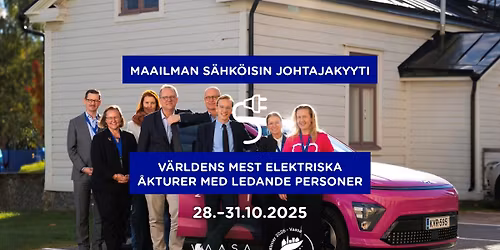 Maailman s\u00e4hk\u00f6isin johtajakyyti - V\u00e4rldens mest elektriska \u00e5kturer med ledande personer