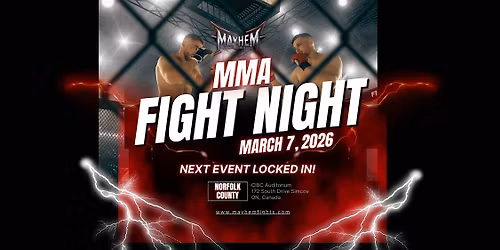 MMA Fight Night Norfolk, Ontario