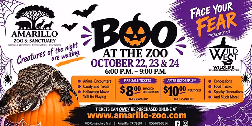 Boo-at-the-Zoo 2026 featuring Wild West Wildlife Rehabilitation Center