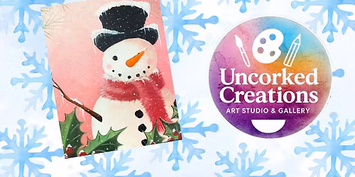 \u201cBlushing Snowman\u201d on 16\u00d720 canvas!