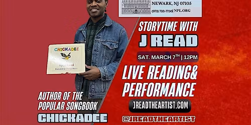 J Read Live Reading\/Performance at Newark Public Library (Van Buren Branch)