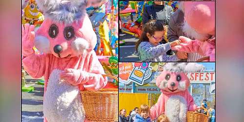 Ostersonntag am Volksfest N\u00fcrnberg \ud83d\udc30Osterhasen verteilen Ostereier\ud83e\udd5a