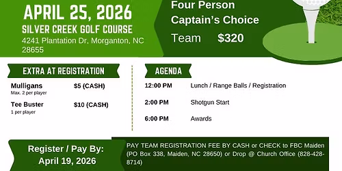 Golf for Missions Tournament