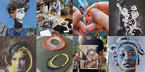 Portrait Collage with Hand Embroidery workshop