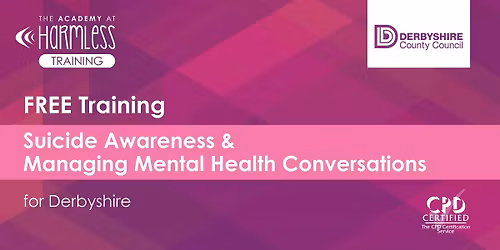 In-Person Derbyshire Suicide Awareness and Managing MH Conversations
