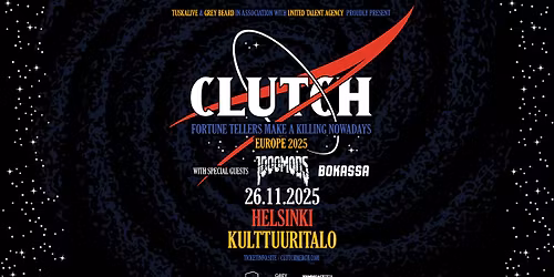 TuskaLive: Clutch, 26.11.2025, Helsinki, Kulttuuritalo