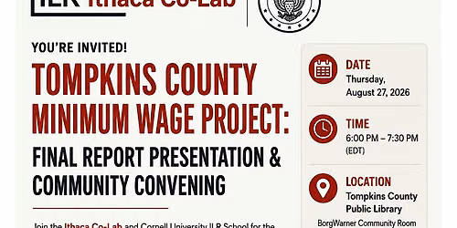 Tompkins County Minimum Wage Project: Final Report Presentation Convening