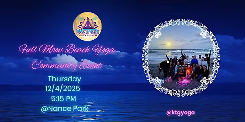 Full\u2744\ufe0f Cold Moon Beach Yoga Community Event