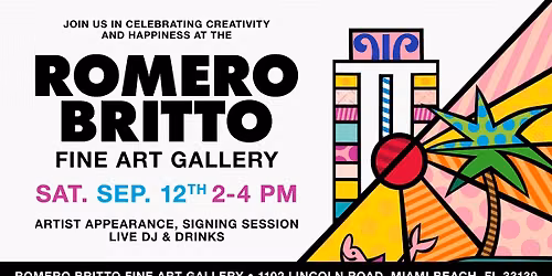 Romero Britto Fine Art Gallery - Artist Appearance