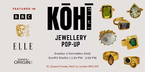 K\u014cH\u012a Jewellery Pop-Up: Reiki-Infused, Spiritually Charged Elegance